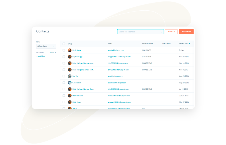 Create and update your HubSpot contacts